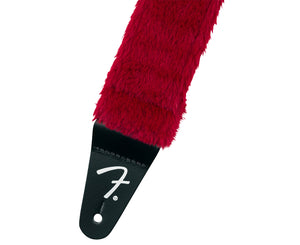 Fender Poodle Plush Guitar Strap, Red