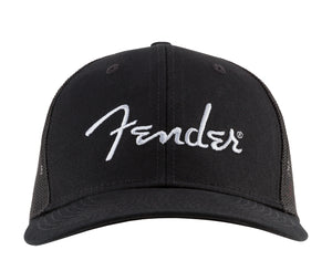 Fender Silver Logo Snapback Hat, Black