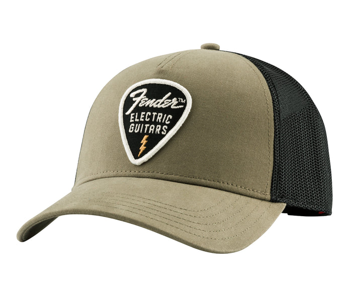 Fender Snap Back Pick Patch Hat, Olive