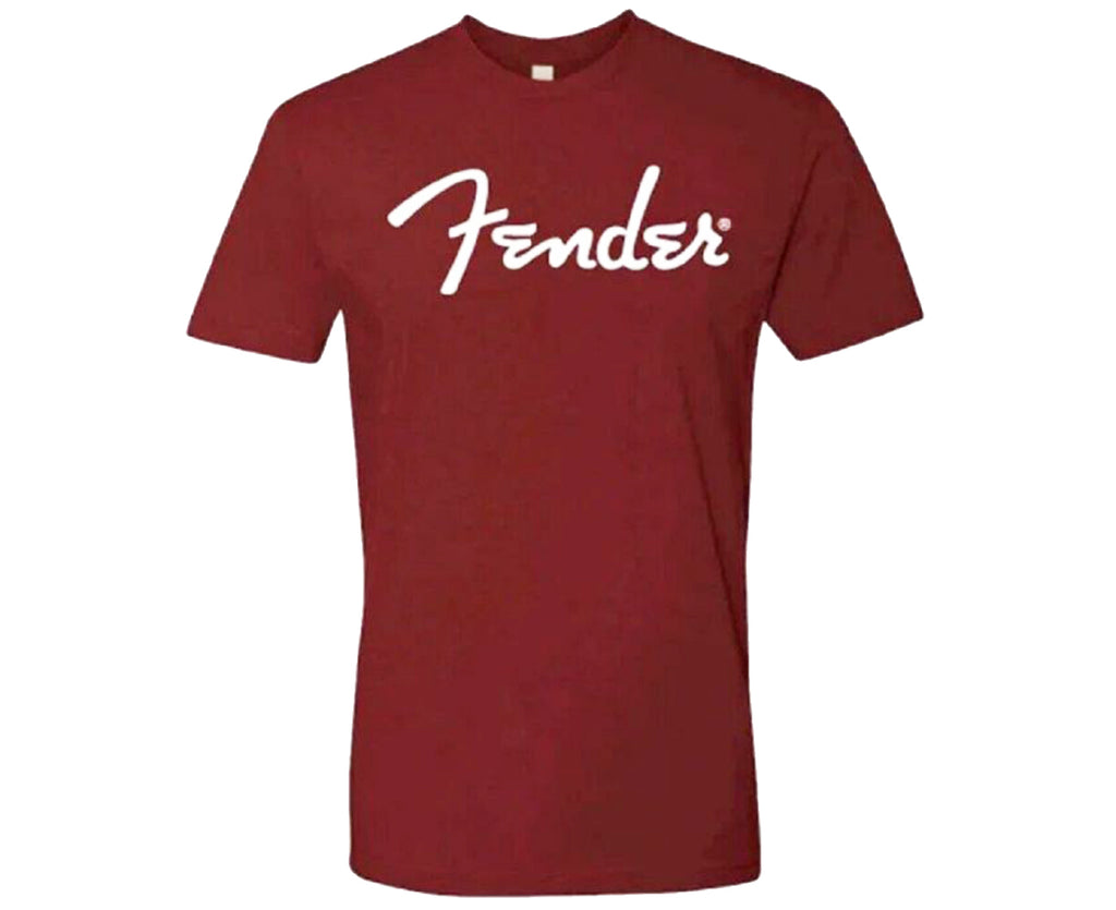 Fender Spaghetti Logo T-Shirt, Oxblood, Large