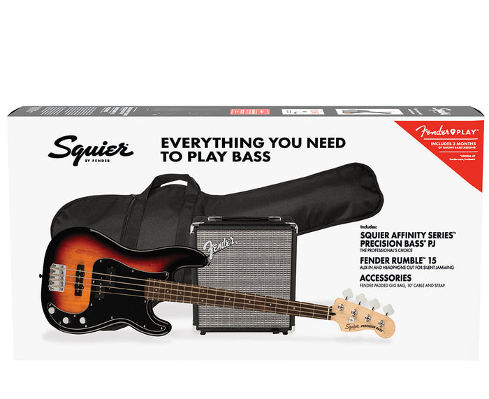 Fender Affinity Series Precision Bass PJ Pack in 3-Color Sunburst