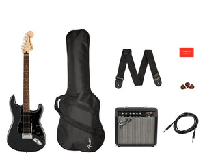 Fender Affinity Series Stratocaster HSS Pack in Charcoal Frost Metallic