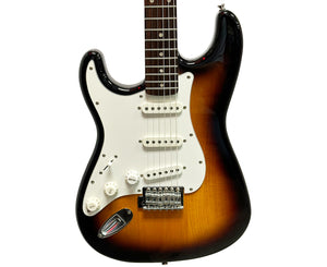 Fender Squier Left-Handed Stratocaster Electric Guitar In 3-Tone Sunburst