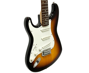 Fender Squier Left-Handed Stratocaster Electric Guitar In 3-Tone Sunburst