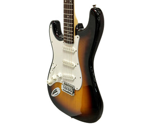 Fender Squier Left-Handed Stratocaster Electric Guitar In 3-Tone Sunburst