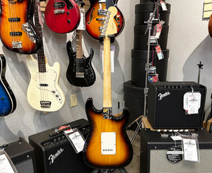 Fender Squier Left-Handed Stratocaster Electric Guitar In 3-Tone Sunburst