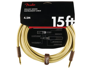 Fender Deluxe Series Tweed Instrument Cable, Straight/Straight, 15 Foot