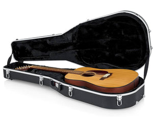 Gator GC Series Deluxe ABS 12-String Dreadnought Molded Acoustic Guitar Case Black