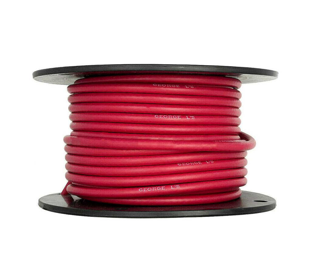 George L's .225 Pedalboard Effects Cable in Red - 10 Feet - Megatone Music