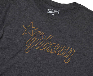 Gibson Star T-Shirt in Charcoal - XL