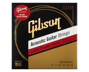 Gibson Coated Phosphor Bronze Acoustic Guitar Strings 13-56