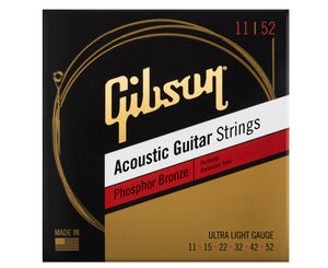 Gibson Phosphor Bronze Acoustic Guitar Strings 11-52