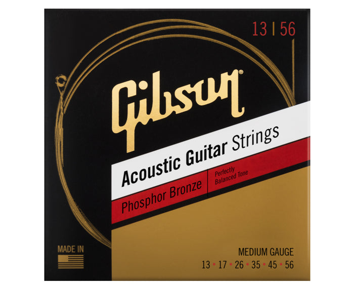 Gibson Phosphor Bronze Acoustic Guitar Strings 13-56