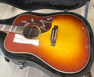 Gibson Hummingbird Studio Acoustic-Electric Guitar, Satin Rosewood Burst, with Gibson Case