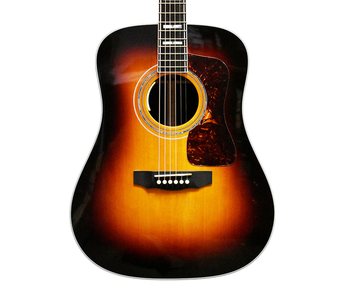 Guild USA D-55E ATB Dreadnought Acoustic-Electric Guitar in Antique Burst