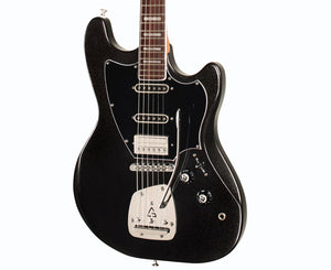 Guild Surfliner Deluxe Electric Guitar With Guild Floating Vibrato Tailpiece in Black Metallic