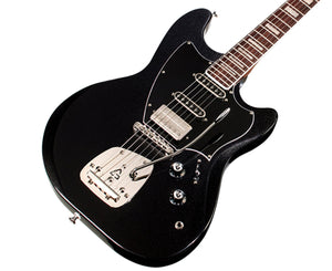 Guild Surfliner Deluxe Electric Guitar With Guild Floating Vibrato Tailpiece in Black Metallic