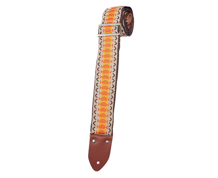 Henry Heller HVDX-04 Jacquard Series Guitar Strap - Orange