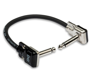 Hosa Pro Guitar Patch Cable, REAN Low-profile Right-angle to Same, 12 inches