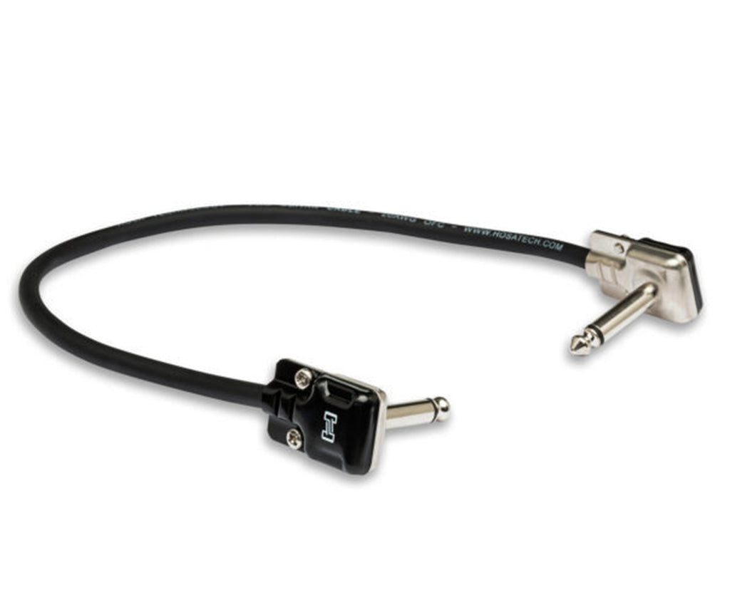 Hosa Pro Guitar Patch Cable, REAN Low-profile Right-angle to Same, 18 inches