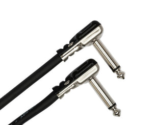 Hosa Pro Guitar Patch Cable, REAN Low-profile Right-angle to Same, 12 inches