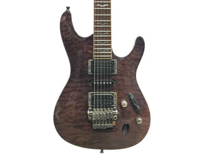 Ibanez S470DXQM Electric Guitar, Quilted Maple in Transparent Lavender Blue