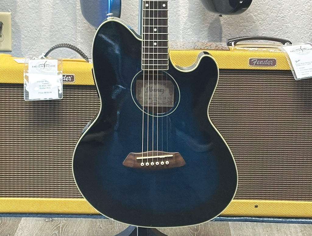 Ibanez Talman TCY10E Acoustic-Electric Guitar in Blueburst w/ Ibanez Hardshell Case