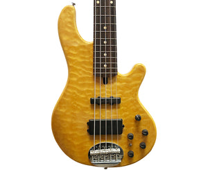 Lakland Skyline 55-02 Deluxe Bass Guitar in Quilted Maple with Hardshell Case