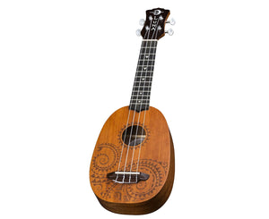 Luna Tattoo Mahogany Pineapple Pack Soprano Ukulele