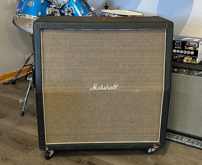 Marshall Basket Weave 4 x 12 Inch Slant Cabinet 1969 | Original 25w Celestion Greenbacks