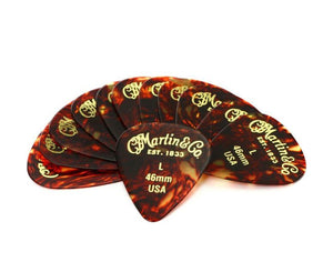Martin .46mm Light Pick Pack - Faux Tortoise - 12 Picks