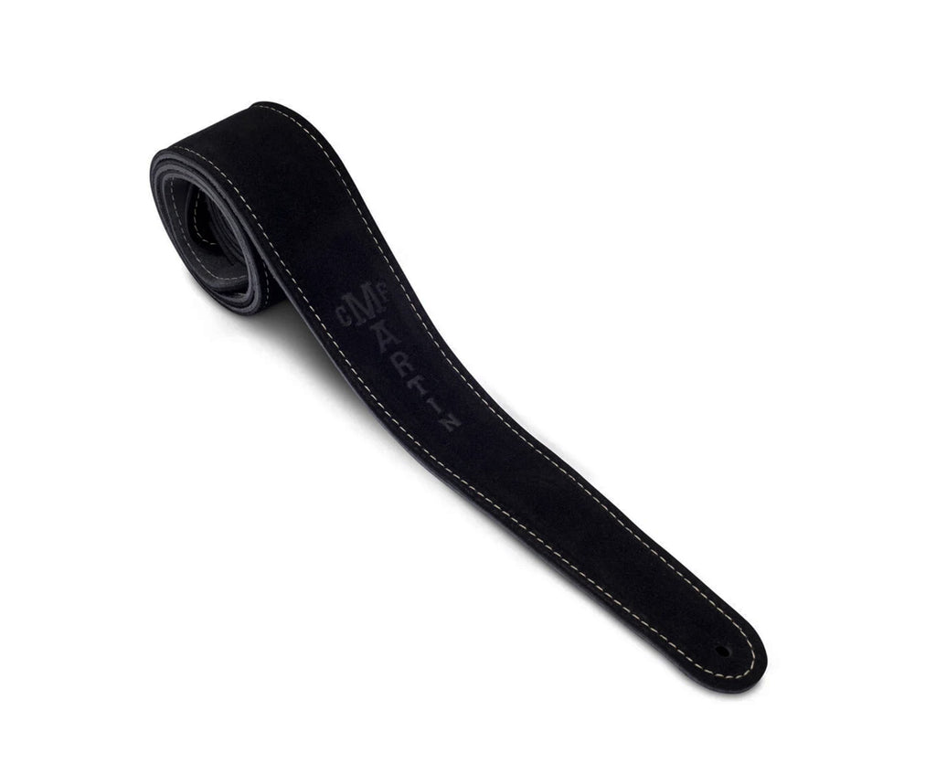 Martin Leather Guitar Strap in Black and Gray - Megatone Music