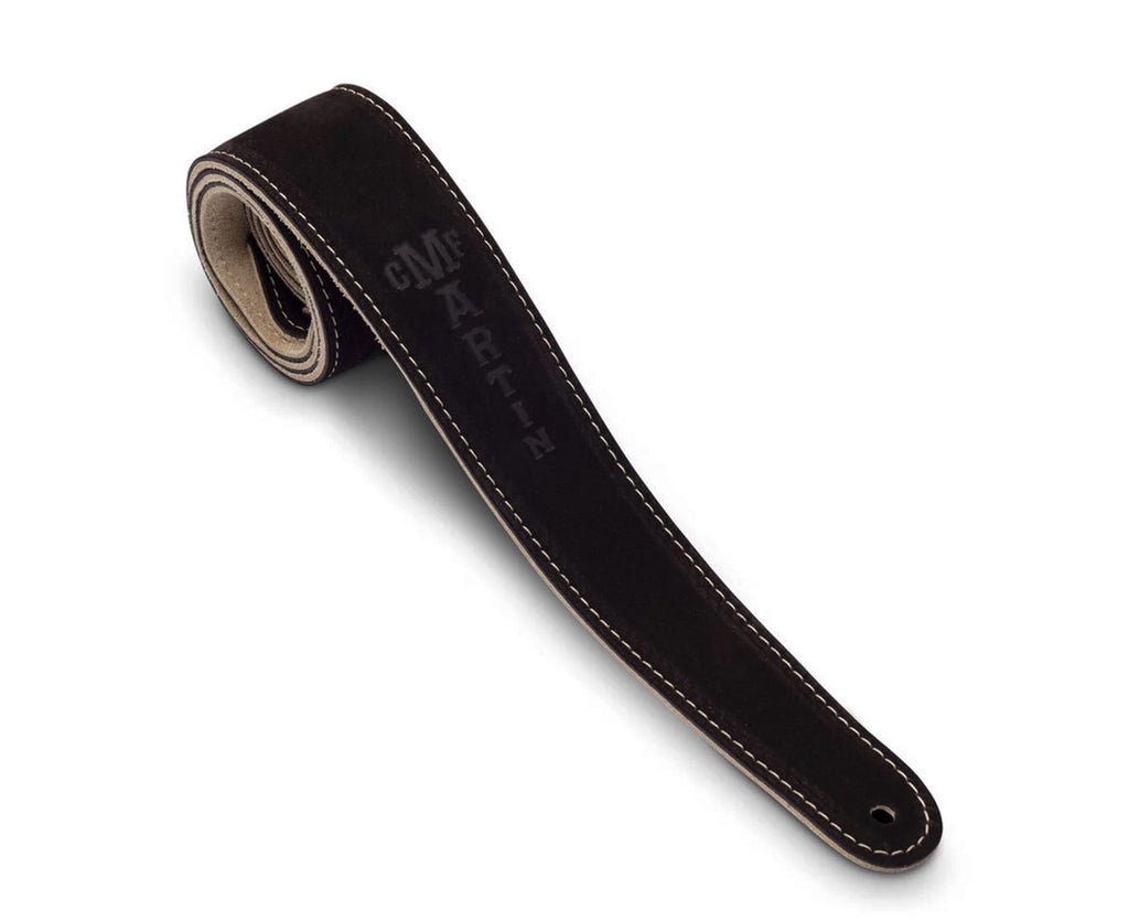 Martin Leather Guitar Strap in Brown and Tan Suede - Megatone Music