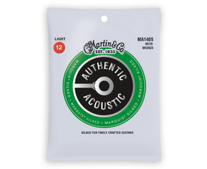 Martin MA140S Marquis Silked 80/20 Bronze Authentic Acoustic Guitar Strings Light 12-54