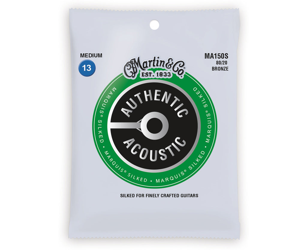 Martin MA150S Marquis Silked 80/20 Bronze Authentic Acoustic Guitar Strings Medium 13-56 - Megatone Music