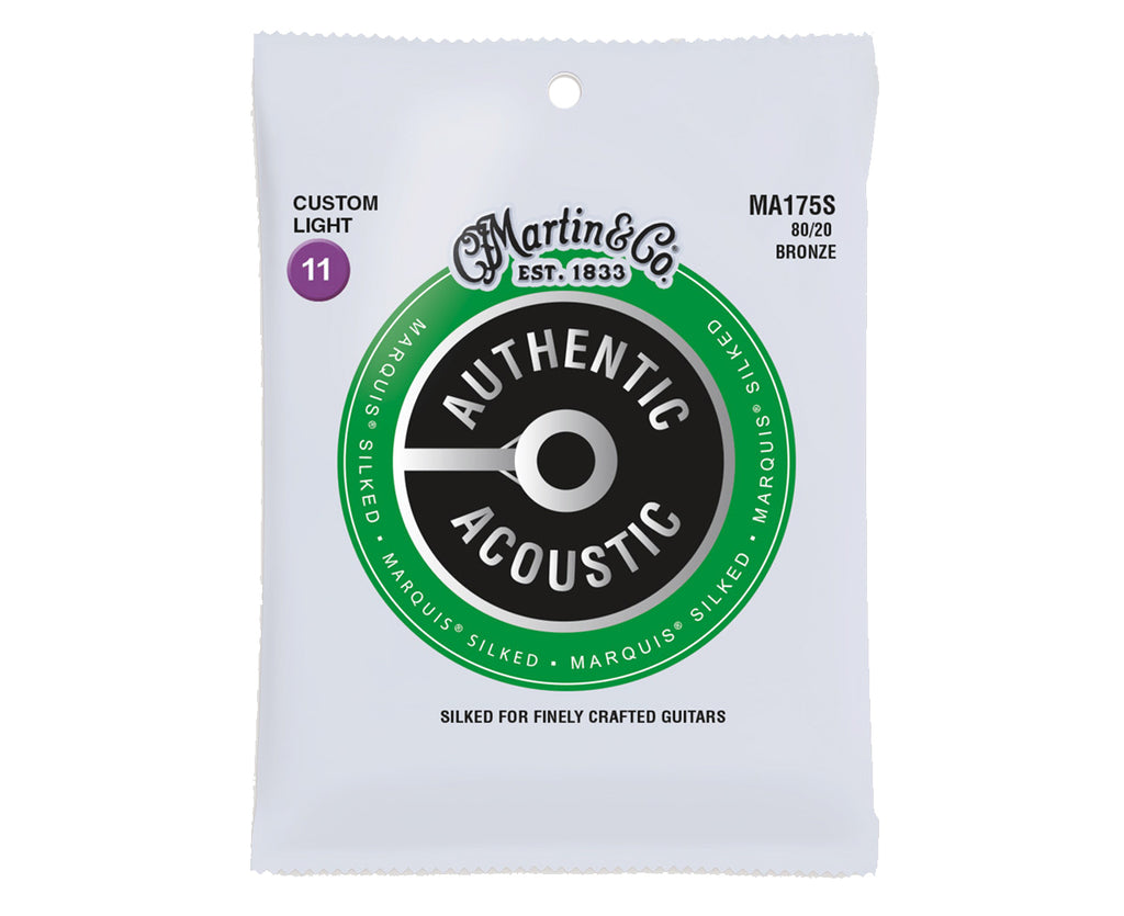 Martin MA175S Marquis Silked 80/20 Bronze Authentic Acoustic Guitar Strings Medium 11-52 - Megatone Music