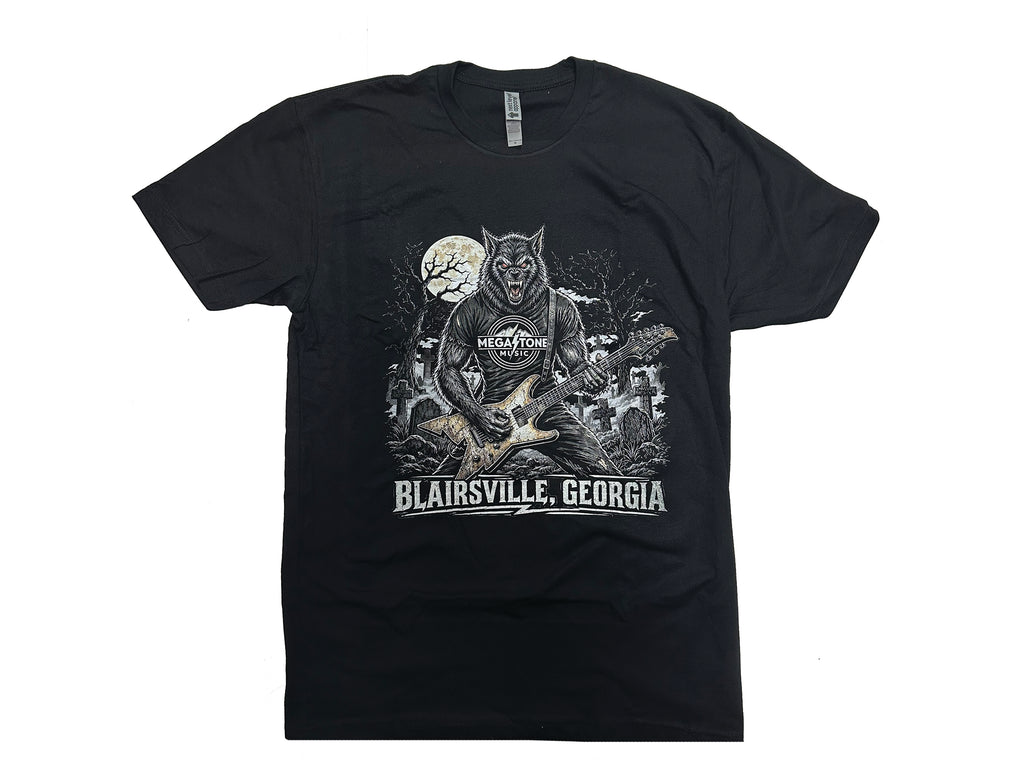 Megatone Music Werewolf T-Shirt Black Medium