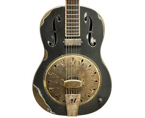 Mule Resophonic Acoustic-Electric Resonator Guitar with Billet T-Bridge Aged 2023