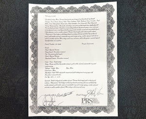 Paul Reed Smith PRS Private Stock Mira Electric Guitar in Quilted Faded Indigo 2009 - One-Piece Top