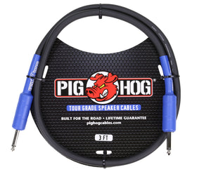 Pig Hog PHSC3 8mm Speaker Cable 3ft 14 Gauge Wire - Head to Cab
