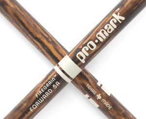 ProMark Classic Forward 5A Firegrain Hickory Drumsticks, Oval Wood Tip