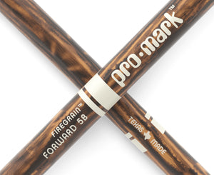 ProMark Classic Forward 5B Firegrain Hickory Drumsticks, Oval Wood Tip