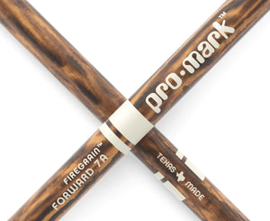 ProMark Classic Forward 7A Firegrain Hickory Drumsticks, Oval Wood Tip