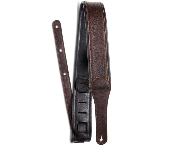 Taylor Koa Plus Leather with Black Stitching Guitar Strap 4130-25