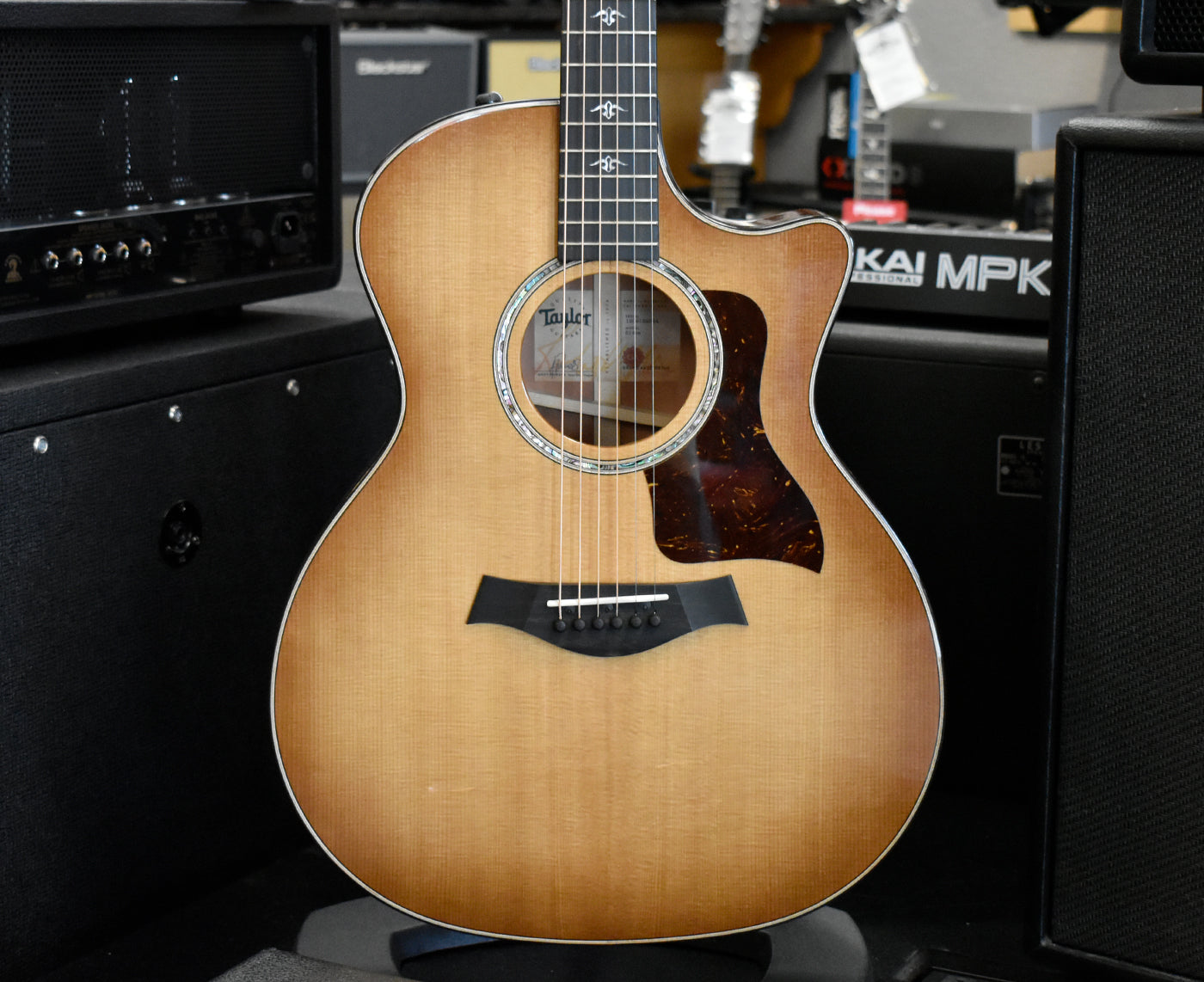 Taylor 124ce Walnut Special Edition Grand Auditorium Acoustic-Electric –  Megatone Music