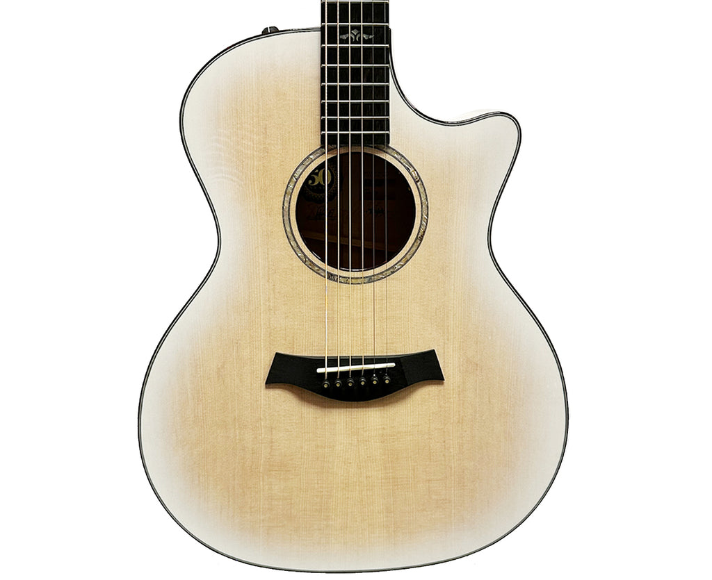 Taylor Guitars 614ce 50th Anniversary Limited-Edition Grand Auditorium Acoustic-Electric Guitar in White Edgeburst