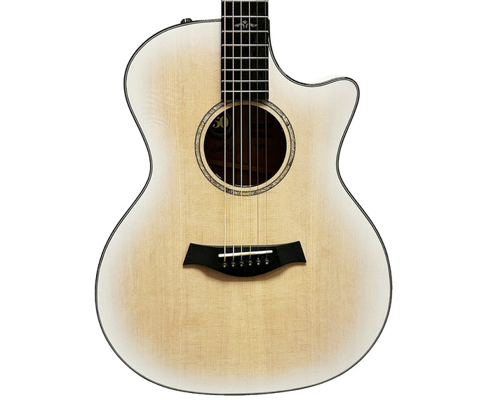 Taylor Guitars 614ce 50th Anniversary Limited-Edition Grand Auditorium Acoustic-Electric Guitar in White Edgeburst