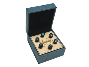 Taylor 5" Bridge Pin Set, 5" Taper, Bone Brown with Turquoise