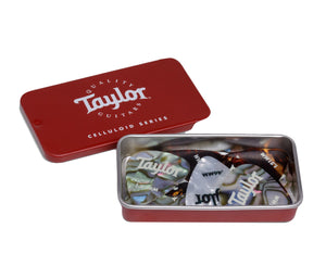 Taylor Pick Tin with 12 Celluloid Picks