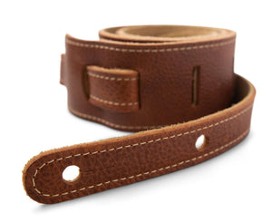 Taylor Guitars 2.5" Leather Guitar Strap, Suede Back in Medium Brown 4100-25